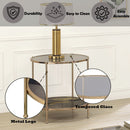 Fiorella Marble Print Glass Table by HouseOfZazla