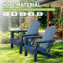 Adirondack Chairs Set of 2 - HDPE Plastic Outdoor Chairs by HouseOfZazla