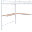Loft Bed With Desk And Grid, Stylish Frame With Lateral Storage Ladder And Wardrobe by HouseOfZazla