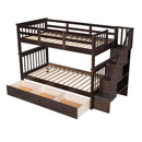 Stairway Bunk Bed With Storage And Guard Rail For Bedroom by Unique Piece Furniture