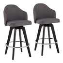 Ahoy - Contemporary Fixed Height Counter Stool With Round Footrest (Set of 2) by HouseOfZazla