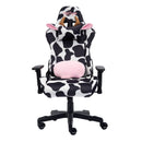 TS85 Cow Print LUXX Series Gaming Chair by HouseOfZazla