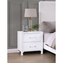 Helena - 2 Drawer Nightstand With Soft Curves - White by HouseOfZazla