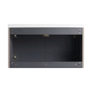 Contemporary Wall Mounted Bathroom Vanity With Resin Double Sink by HouseOfZazla
