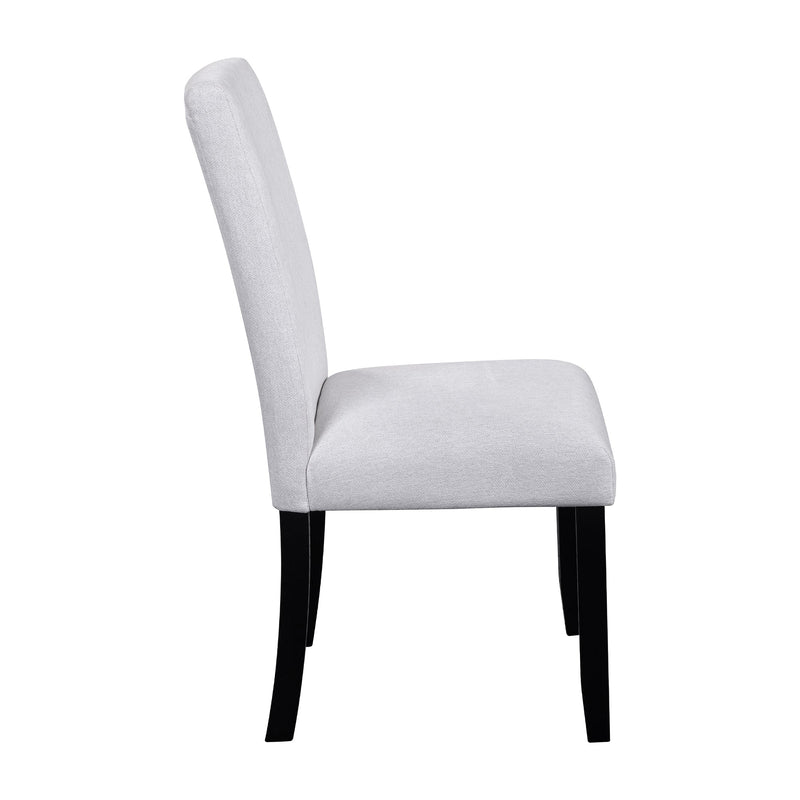 5-Piece Round Dining Table set, 43-Inch Modern Dining Table and 4 Upholstered Chairs for Dining Room, Kitchen Room, Living Room, Easy Assembly