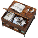 Flip-Top Coffee Table With Storage Lift-Top Design With Hidden Compartment - Black by HouseOfZazla