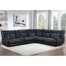 Hayden - Dual Power Reclining Sectional Sofa - Black by HouseOfZazla
