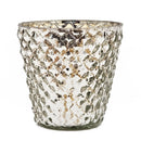 Scented Soy Wax Candle Glass (Set of 4) - Silver by Unique Piece Furniture