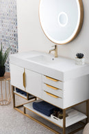 James Martin Columbia 48" Single Bathroom Vanity, Glossy White