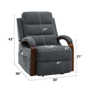 Kayla - Power Recliner With Lift & Heating & Massage (Zero Gravity) - Gray by Unique Piece Furniture