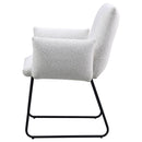 Ackland Upholstered Dining Arm Chair Light Grey (Set of 2)