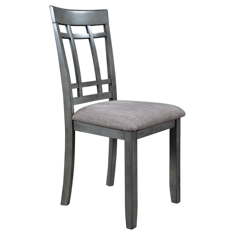 6 Piece Wooden Dining Table set, Kitchen Table set with 4 Chairs and Bench, Farmhouse Rustic Style,Gray