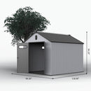 Resin Plastic Storage Shed For Backyard Garden With Spire Tool Storage by HouseOfZazla