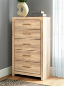Kinlanni - Five Drawer Chest - Tan by Unique Piece Furniture