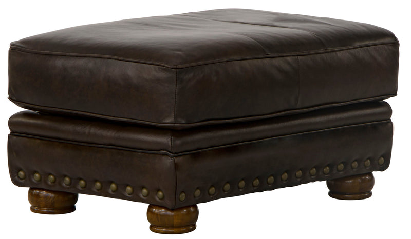 Roberto - Leather Ottoman - Cocoa, photo 5 of 7