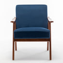 Mid Century Modern Accent Chair With Solid Wood Frame And Extra Thick Backrest by HouseOfZazla