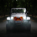 Halloween Front Grille Grid Grill for 2007-2017 Jeep Wrangler Rubicon Sahara Sport JK/JKU, Matte by HouseOfZazla