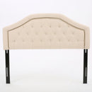 Queen & Full Size Headboard With Diamond Tufting And Nailhead Trim - Beige by HouseOfZazla