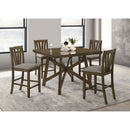 Maxine - 5 Piece Counter Height Dining Set - Brown by HouseOfZazla