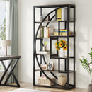 5 Tier Etagere Bookshelf With 8 Open Shelves Organizer For Living Room by HouseOfZazla