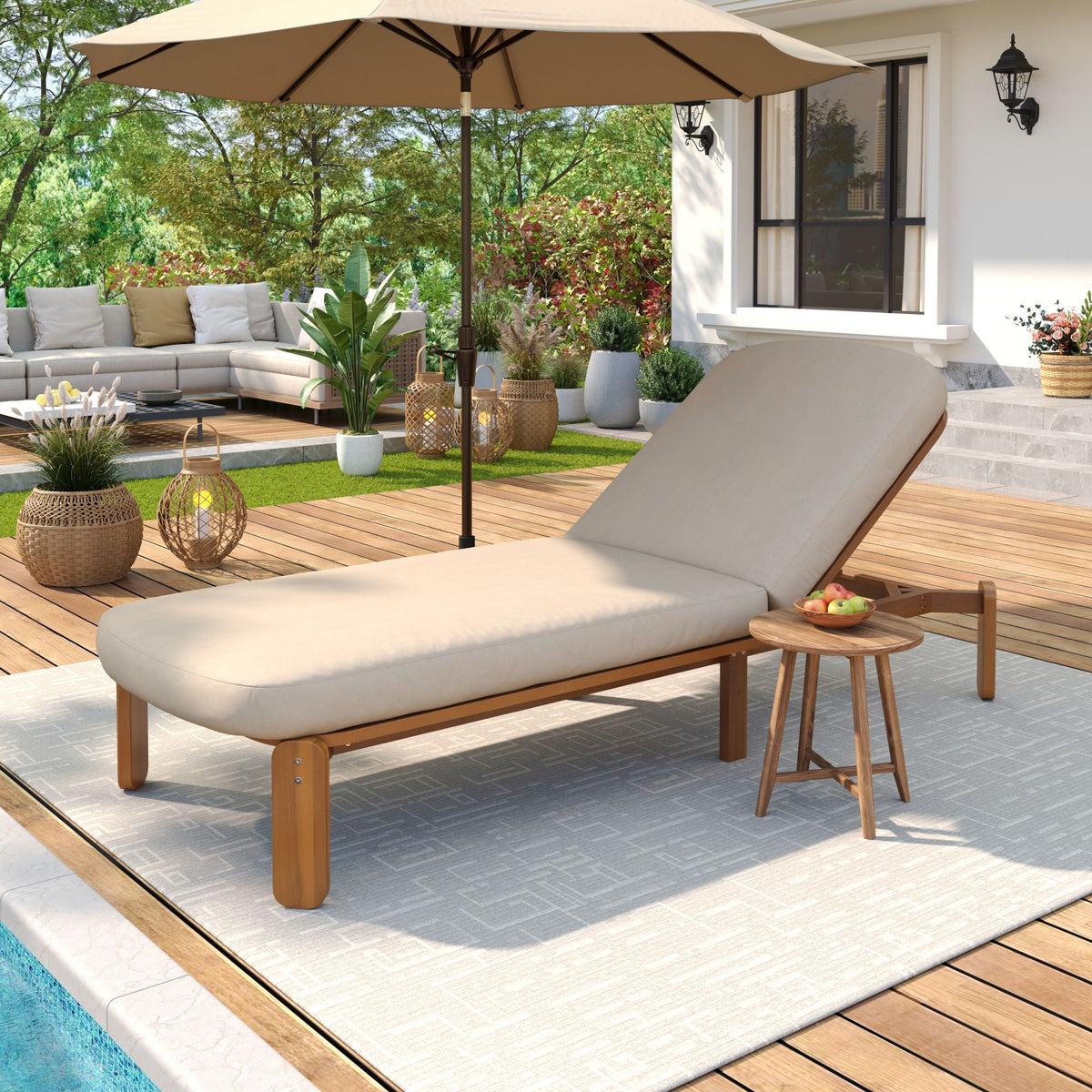 Outdoor Chaise Lounge With Adjustable Backrest, photo 36 of 40