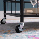 Rolling Kitchen Cart With Storage And Four Wine Bottle Rack by HouseOfZazla