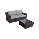 Outdoor Wicker Conversation Set With Cushions, All Weather by HouseOfZazla