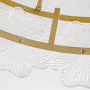 19-Inch Floral Glass Ceiling Fan with ABS Blades