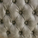 Swivel Barstools Adjusatble Seat Height With Chrome Base, Modern PU Upholstered Bar Stools with the whole Back Tufted, for Home Pub and Kitchen Island,Gray, Set of 2