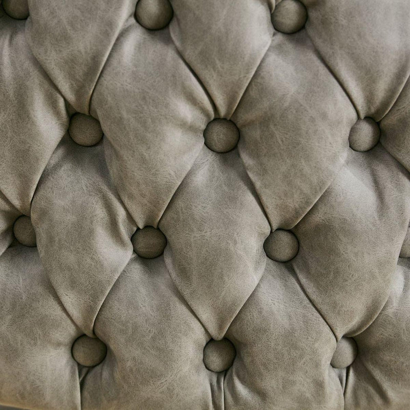 Swivel Barstools Adjusatble Seat Height With Chrome Base, Modern PU Upholstered Bar Stools with the whole Back Tufted, for Home Pub and Kitchen Island,Gray, Set of 2