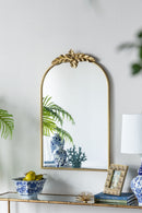 Arched Wall Mirror With Metal Frame, Wall Mirror For Living Room by Unique Piece Furniture