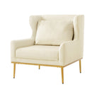 Elegant Curved Armrest Accent Armchair