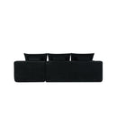 Cloud L-Shaped Corduroy Sectional Sofa with Chaise Lounge
