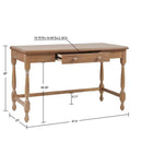 Tabitha - Desk With Drawer And Turned Legs - Natural by Unique Piece Furniture