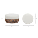 Willow - Round Upholstered Patio Ottoman by HouseOfZazla