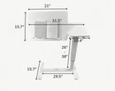Overbed Bedside Desk, Mobile Rolling Laptop Stand