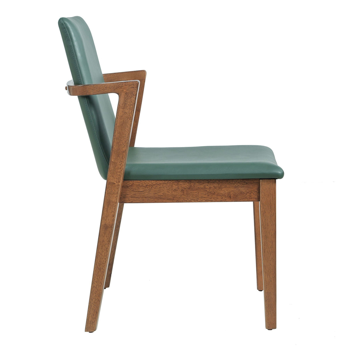 Dining Chairs (Set of 2) - Green / Walnut, photo 8 of 12