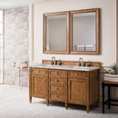 James Martin Brittany 60" Double Bathroom Vanity, Saddle Brown
