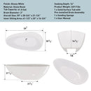 59" Freestanding Solid Surface Bathtub by HouseOfZazla