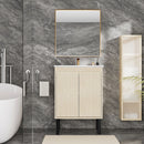 Bathroom Vanity With Ceramic Sink, Floor-Standing Design, Soft-Closing Drawers by HouseOfZazla