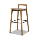 Sven 30" Modern Minimalist Low Back Wood Barstool by HouseOfZazla