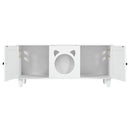 Furniture Style Cat Cabinet Cat Litter Box With Sisal Scratching Door - Cream White by HouseOfZazla