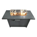 Propane Fire Pit Table With Lid - Gray by HouseOfZazla