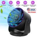 100 Speeds Desk Fan Battery Operated Wall Mounted Fan Rechargeable Mini Desk Fan with 120¼ Tilting Angle for Home Office Travel