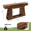 60 Inch Narrow Console Table with Built-in Power Outlet by HouseOfZazla