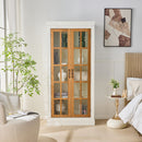 Rustic Style Display Cabinet With Glass Doors For Collectibles by HouseOfZazla