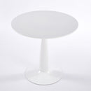 Pedestal Table, Round For Kitchen - White