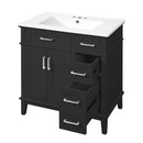 Modern Bathroom Vanity With Sink, Storage Cabinet, Soft Close Doors, Deep & Standard Drawers by HouseOfZazla