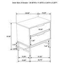 Yountville - 2 Drawer Nightstand - White