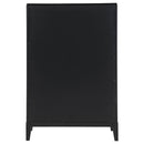 Mason - 5 Drawer Chest With Fluted Design - Black by HouseOfZazla